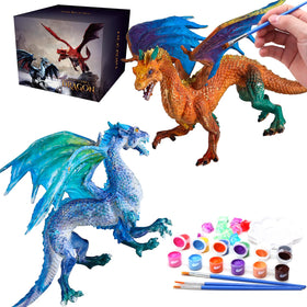 SOLDAY painting dragon kit with two dragons for imaginative play and art fun