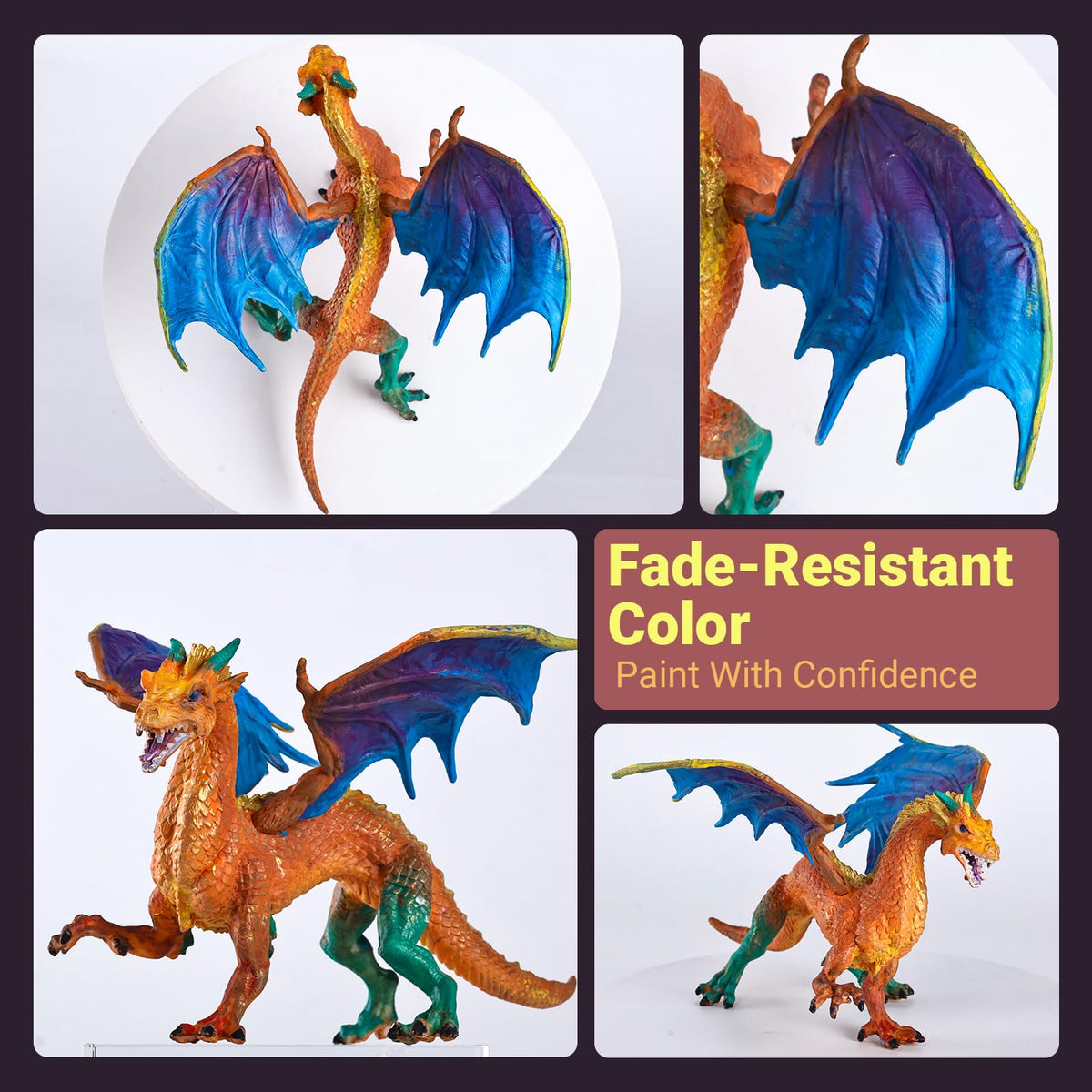 SOLDAY safe plastic dragon toys designed for kid-friendly crafting