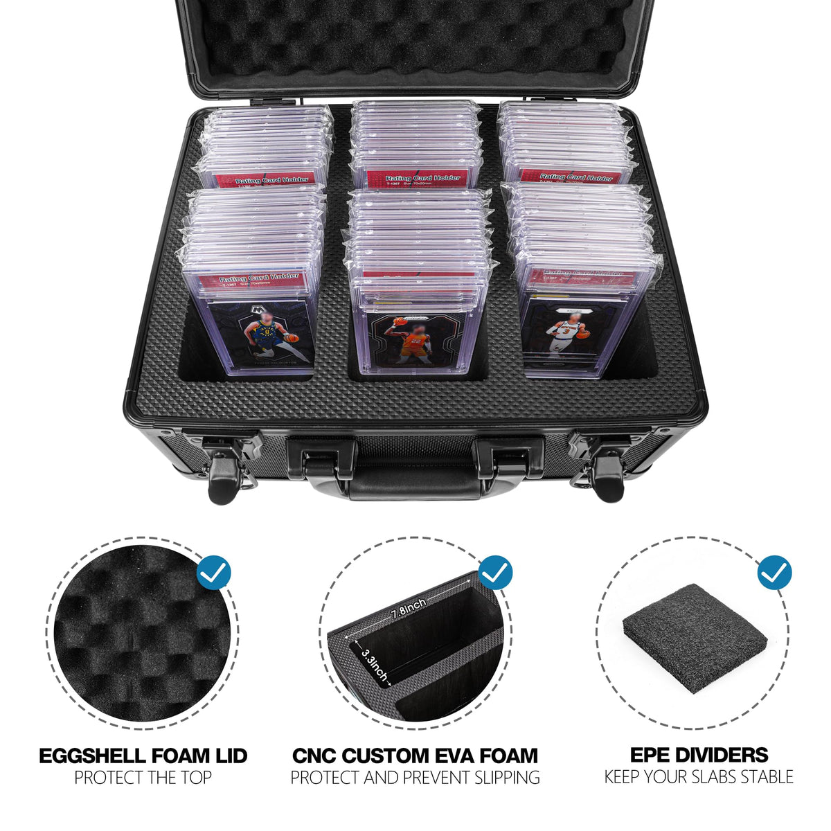 SolidCase display-friendly case designed for showcasing collections at events.