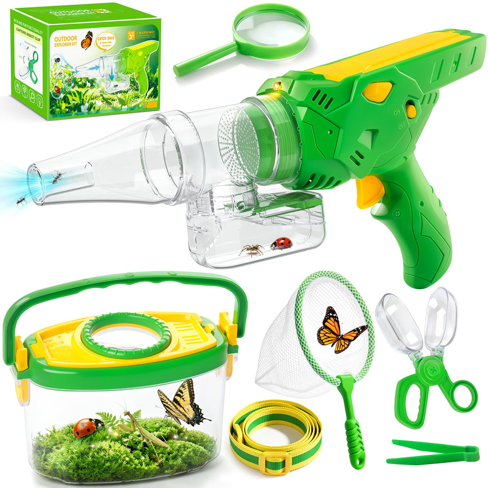 Soliehoo bug catcher for kids vacuum capturing tiny insects safely.