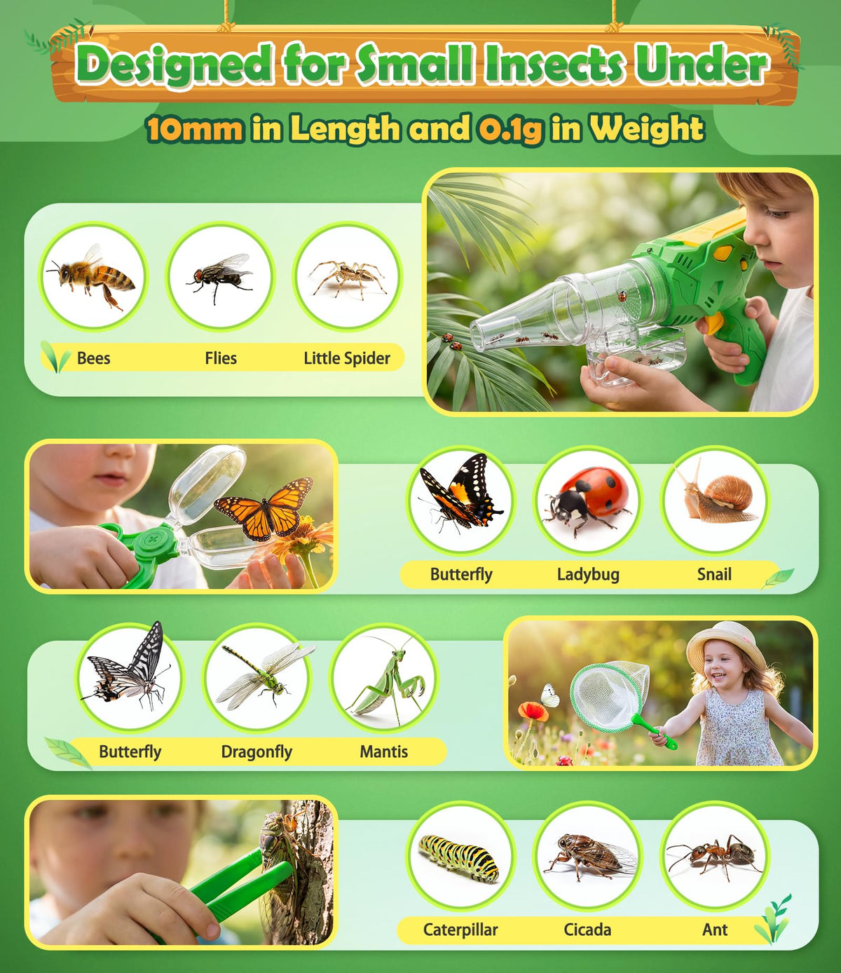 Soliehoo bug tweezers for precise, safe handling.