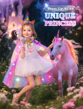 SOLIEHOO unicorn toy necklace and bracelet—delightful accessories for pretend plays.