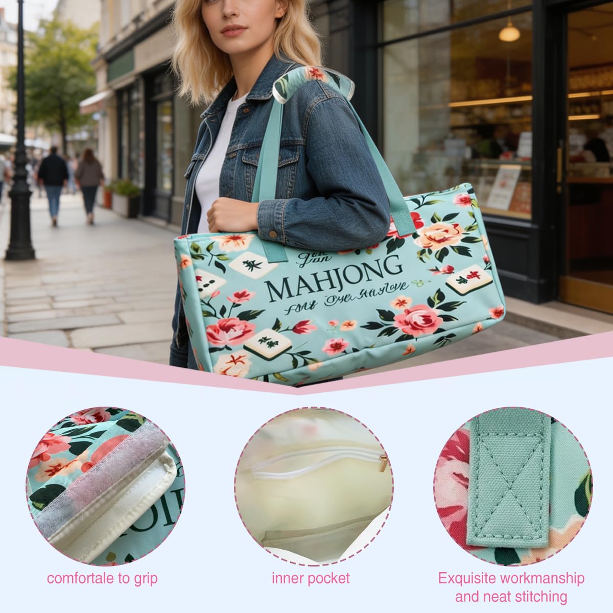 Sollkatte mahjong rack bag showcases rack and accessory storage, ideal for clubs or tournaments.