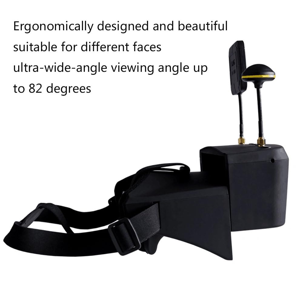 SoloGood EV800D FPV goggles 40-channel auto-search for quick channel selection.