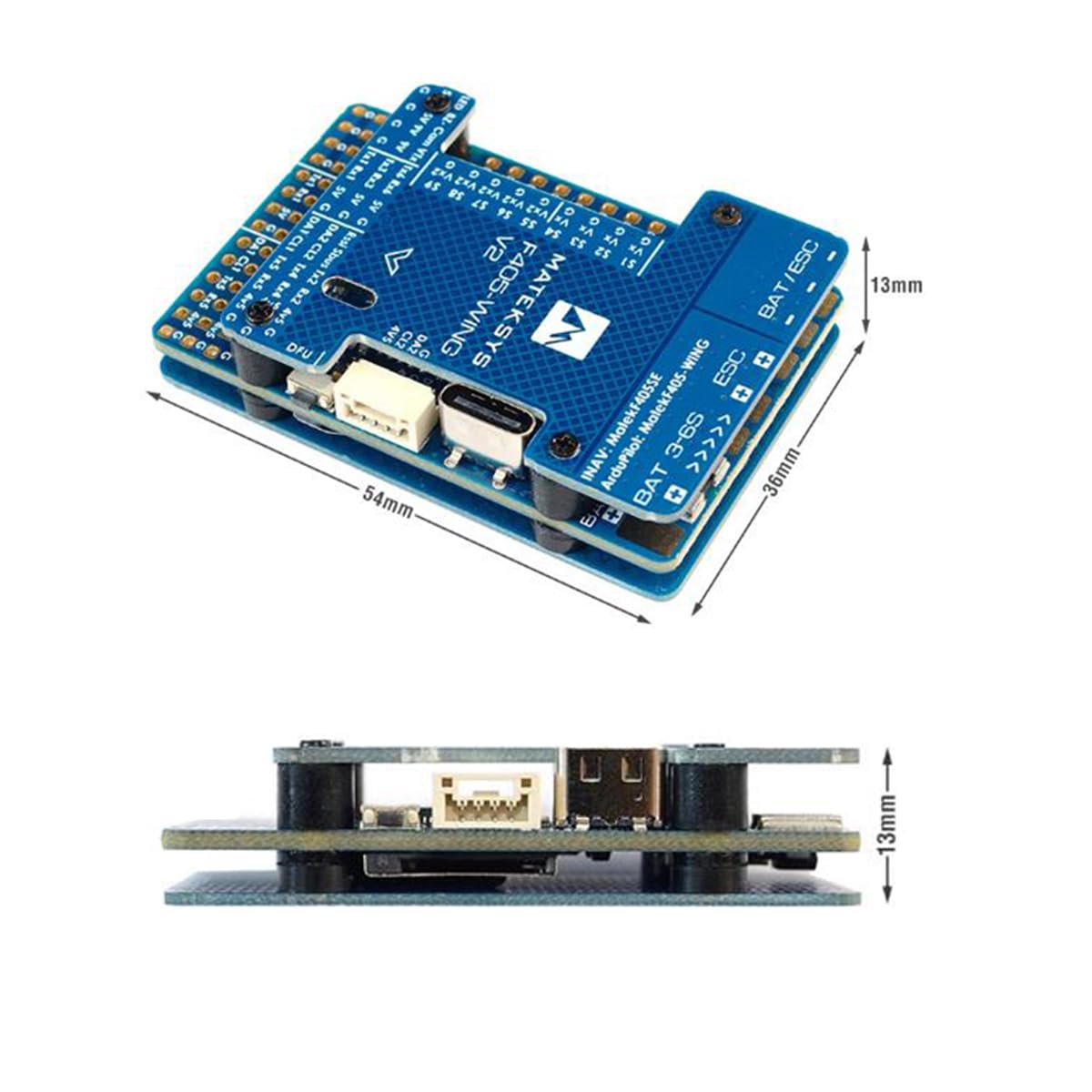 SoloGood Matek F405-WING V2 ICM42688P IMU ensures stable flight sensing for precise navigation