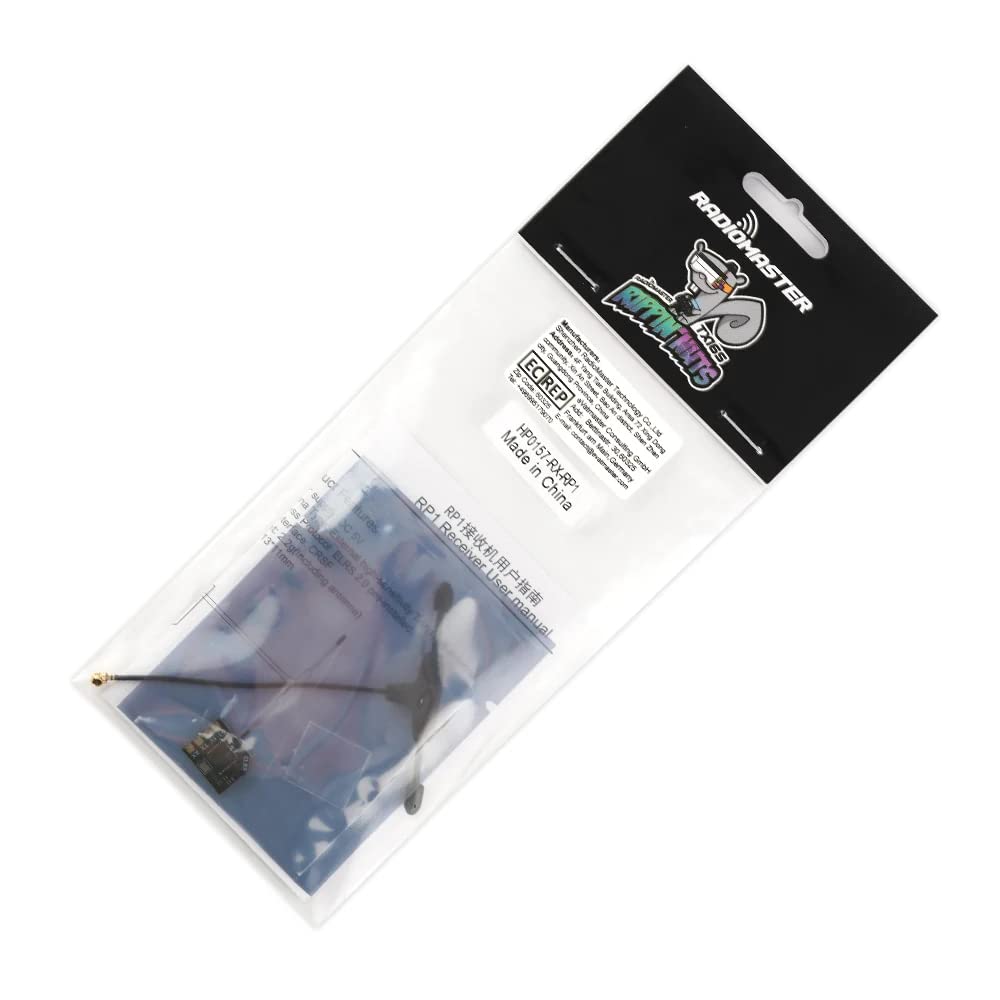 Compact RP1 nano receiver suitable for Whoops, drones, and fixed-wing models