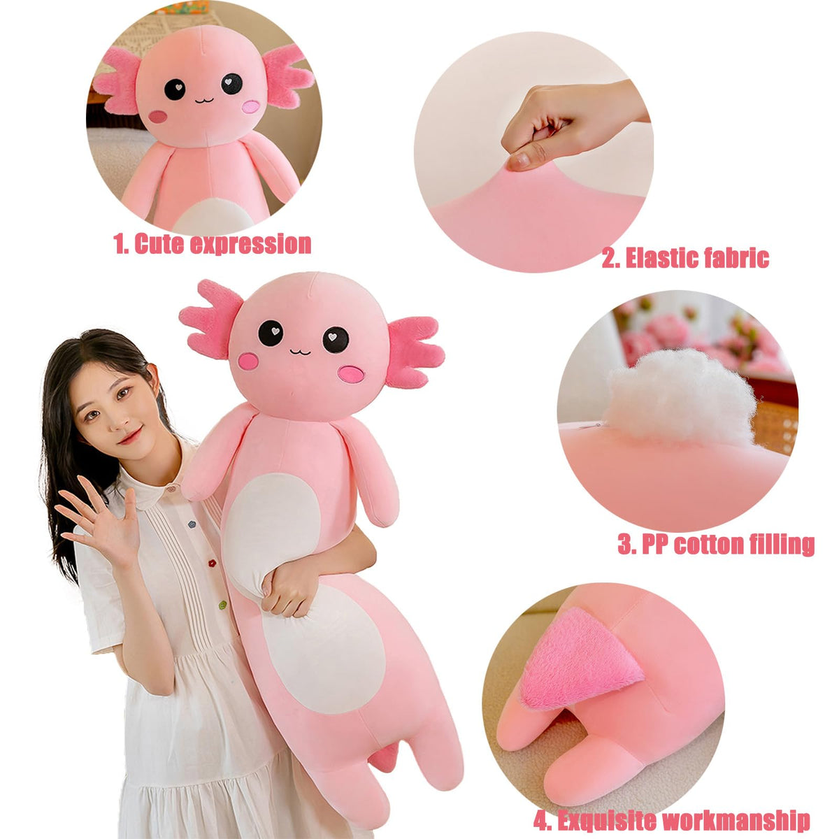 Somao axolotl plush in bedroom décor adds cute charm
