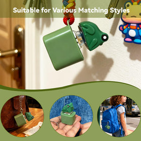 SOMAREM Frog Croaking Keychain with LED flash highlighting interactive light feedback.