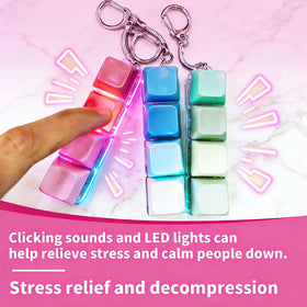 SOMAREM LED-lit keyboard fidget with colorful lighting on press.