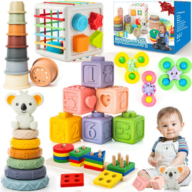 Somastung 6-in-1 blocks showcase colorful shapes for early color recognition