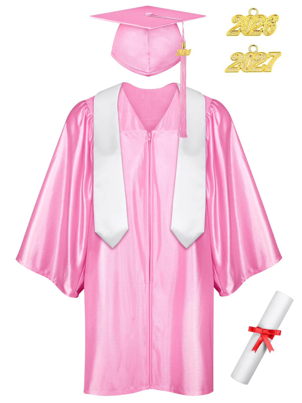 SOMSOC graduation gown—soft fabric for comfortable preschool photos.