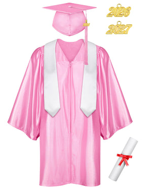 SOMSOC graduation gown—soft fabric for comfortable preschool photos.