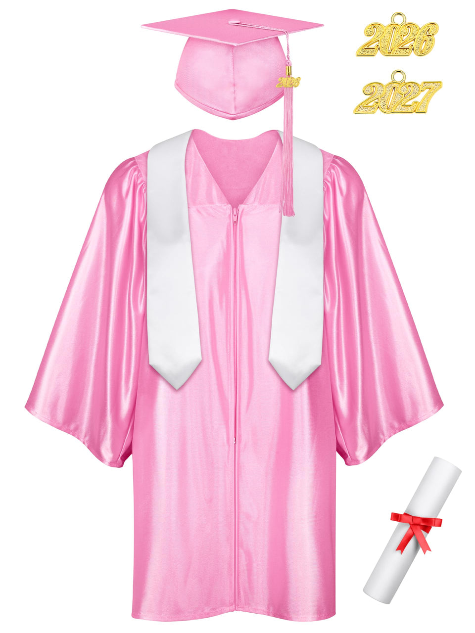 SOMSOC graduation gown—soft fabric for comfortable preschool photos.