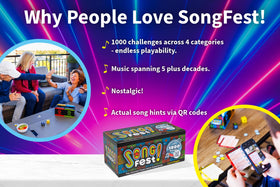 SongFest packaging and contents highlight included components.
