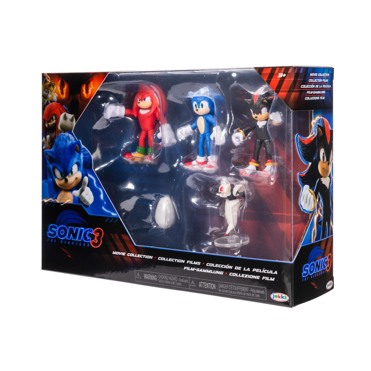 Knuckles figure with movie details, ideal for action scenes and shelf display