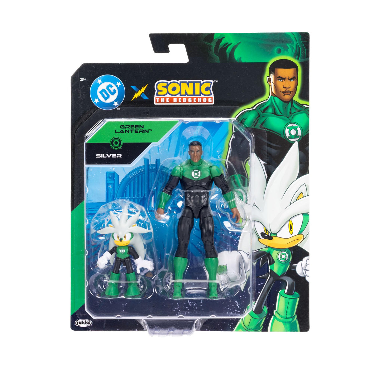Sonic The Hedgehog Silver Green Lantern articulation with five points enables flexible posing.
