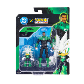 Sonic The Hedgehog Silver Green Lantern articulation with five points enables flexible posing.
