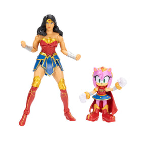 Sonic The Hedgehog DC X Sonic Amy as Wonder Woman figure for dynamic posing and display.