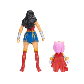 Sonic The Hedgehog Wonder Woman figure with 5-inch scale for iconic hero display.