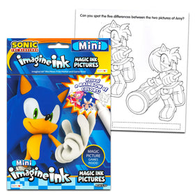 Sonic Imagine Ink pages reveal colors without stains for mess-free fun.