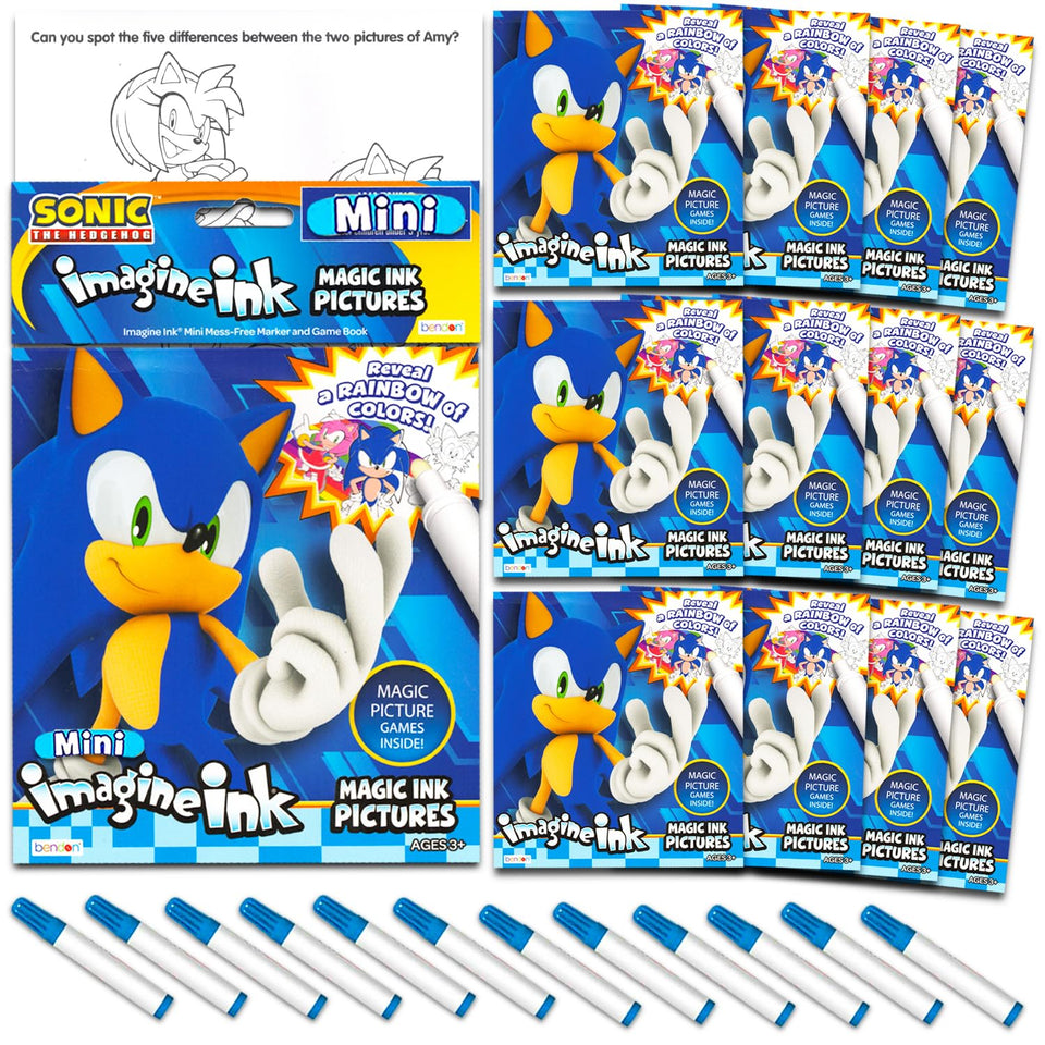 Sonic the Hedgehog mess-free coloring set cover for kids' creative play.