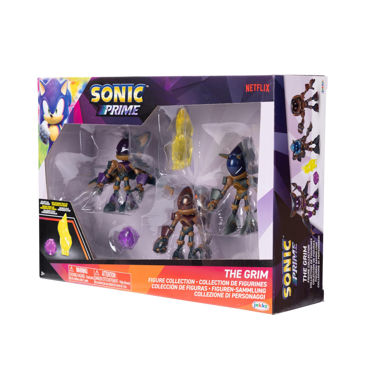 Sonic Prime Rouge Trooper figure with detailed silhouette for display.