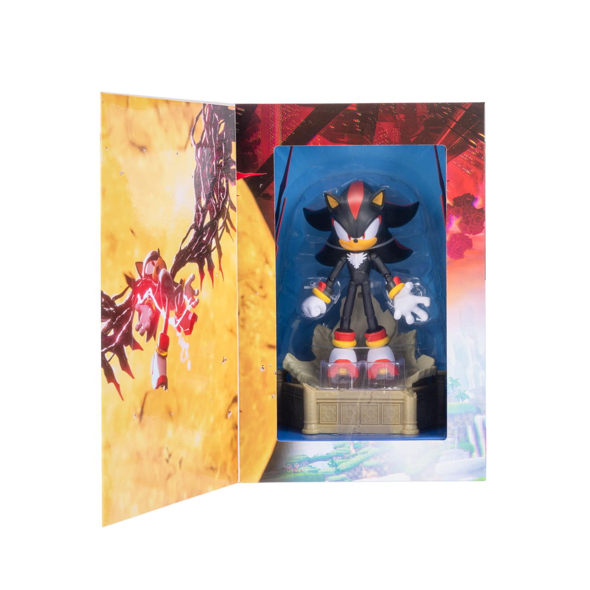 Shadow figure with posable wings enables dynamic action scenes