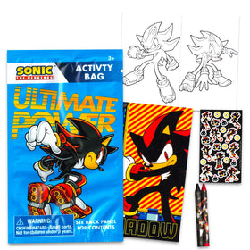 Sonic Shadow mini coloring book with stickers, ideal for classroom rewards and party activities.