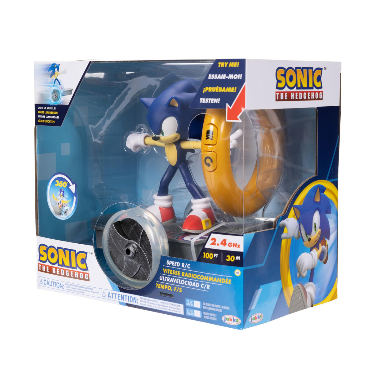 Sonic Speed RC skateboard vehicle with Gold Ring controller for precise control