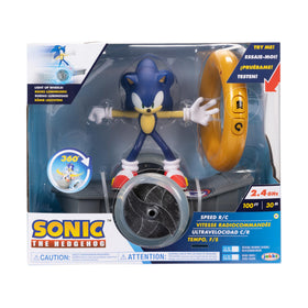 Sonic Speed RC skateboard vehicle side view with light-up wheels for night play
