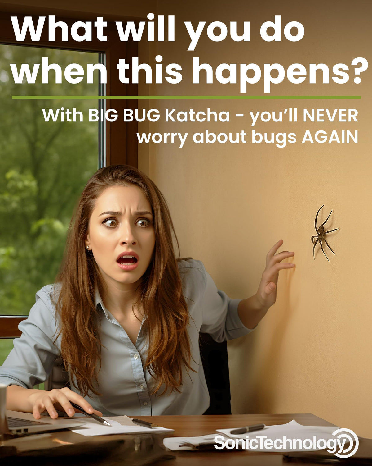 Sonic Technology Katcha spider-catching grip for safe removal
