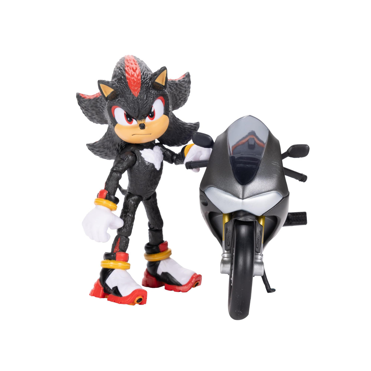 Close-up of Sonic 3 Movie figure showing sculpt and color.