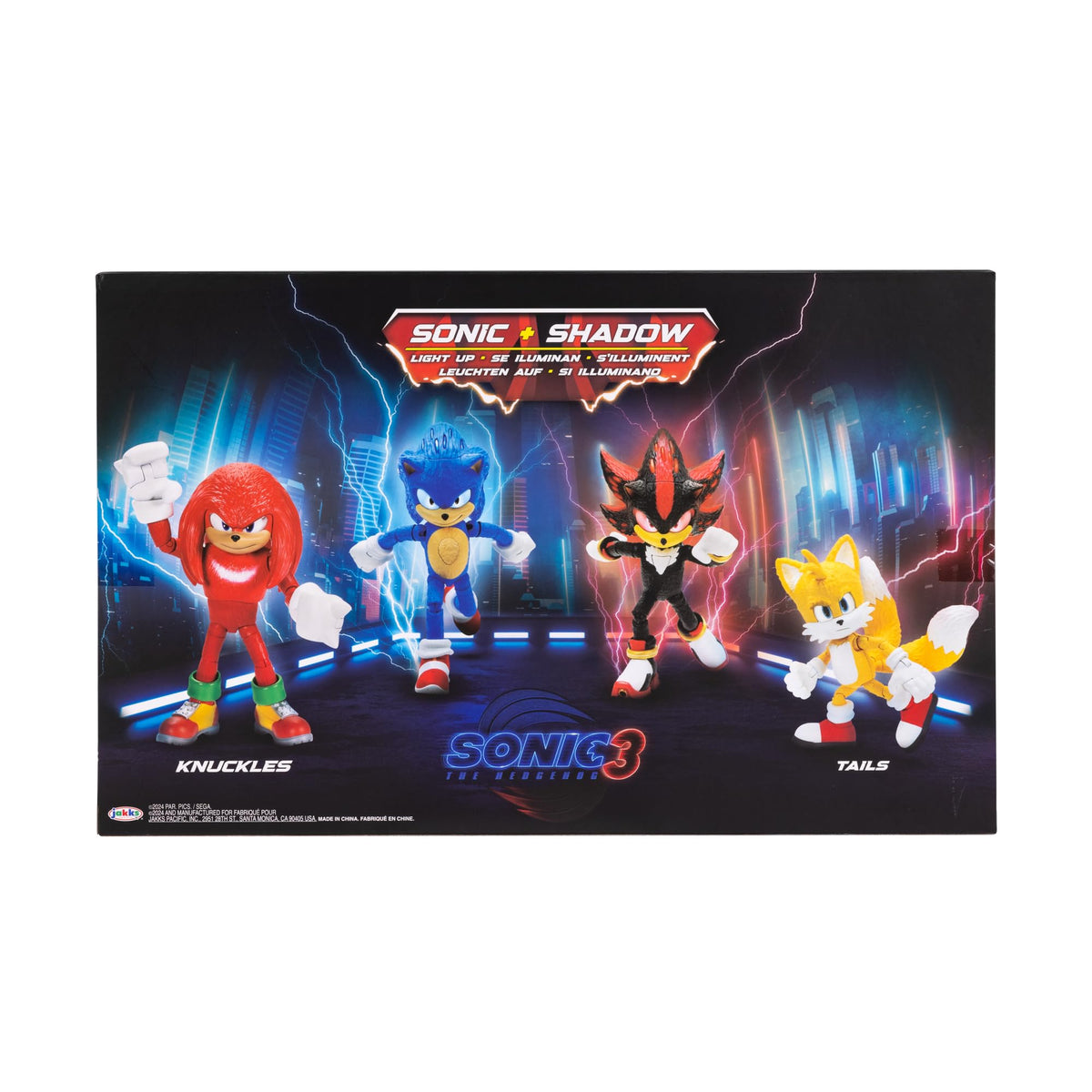 Try-me packaging preview for lights on Sonic and Shadow