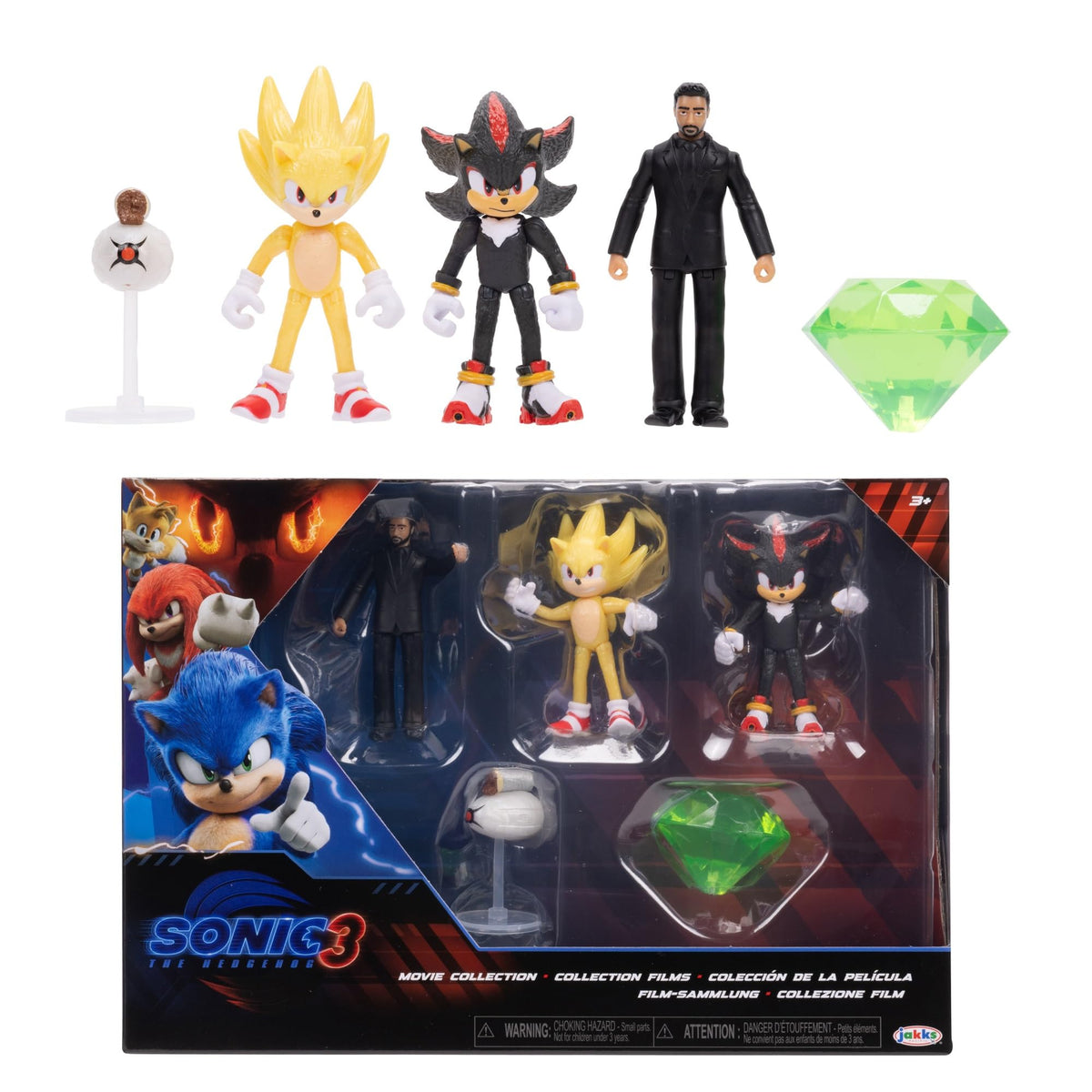 Sonic The Hedgehog Movie 3 figure in action pose from Wave 2 playset.