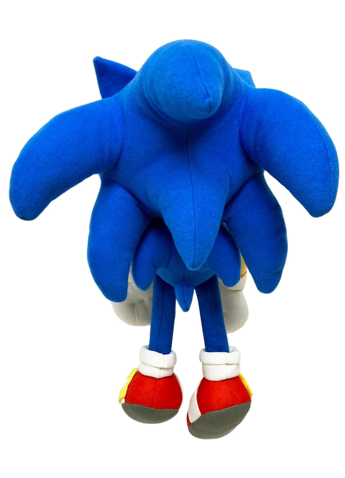 Sonic The Hedgehog plush 12 inch close up texture highlighting soft durable fabric.