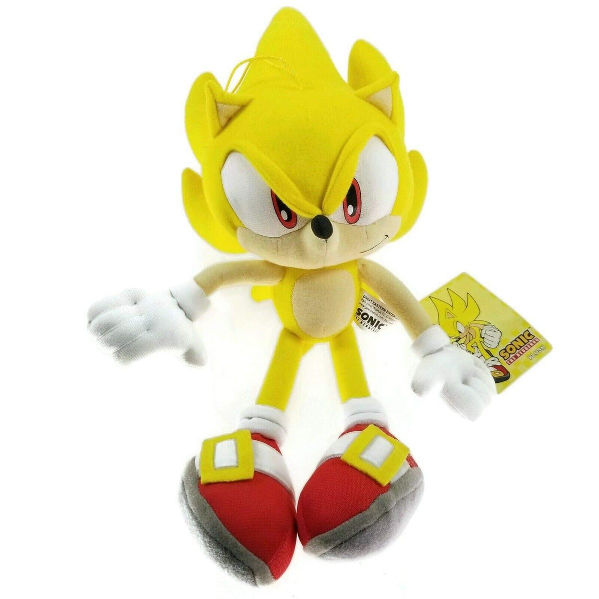 Sonic plush detail with official emblem from Great Eastern.