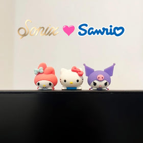Sonix pastel-peekers adhesive-base figure secures on flat surfaces with style.
