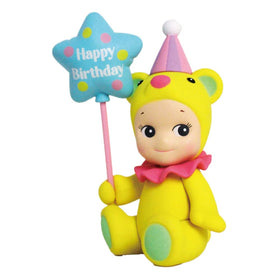 Sonny Angel balloons, cake and presents scene, celebrate milestones.