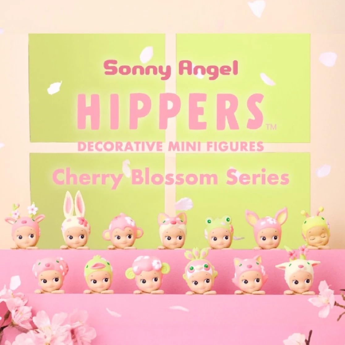 Sonny Angel Cherry Blossom Hippers close-up detail; ideal desk decor.