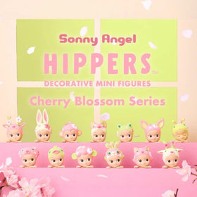 Sonny Angel Cherry Blossom Hippers close-up detail; ideal desk decor.