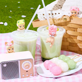 Sonny Angel Cherry Blossom Hippers resin material, durable collectible.