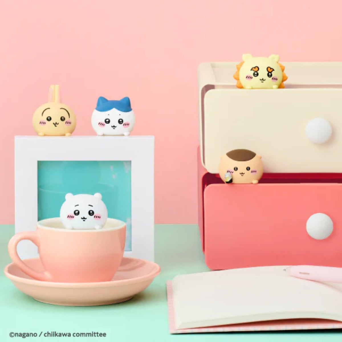 Sonny Angel Chiikawa Hippers on laptop displays a playful charm.