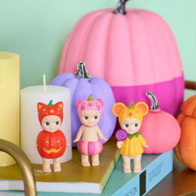 Sonny Angel Pumpkin Patch Elephant figure in pumpkin attire for cozy autumn decor