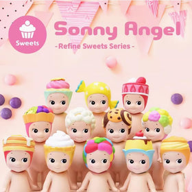 Sonny Angel Sweets sealed box packaging preserves mystery until opening.