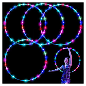 SONSA 4-pack LED hoops assembled for dynamic workouts and performances.