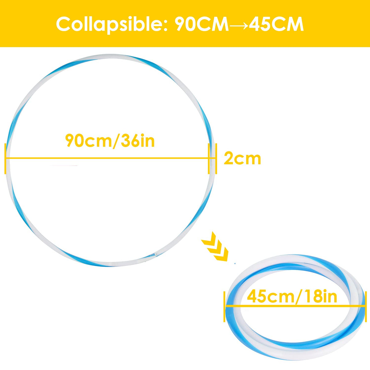 SONSA foldable LED hoop designed for easy transport and storage.