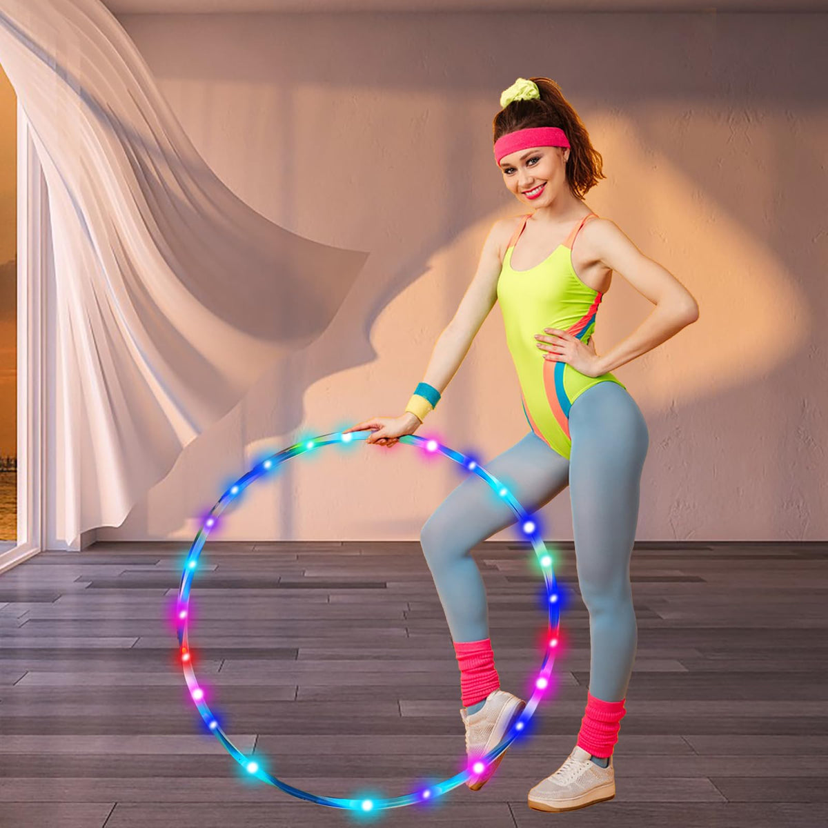 SONSA LED hoop with 24 LED lights offering vibrant color changes.