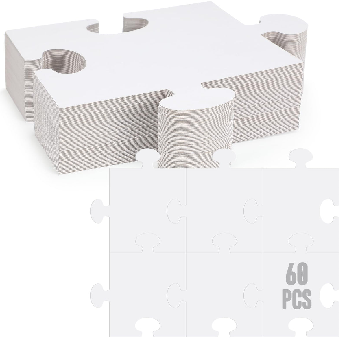 Sonwyoung blank puzzle piece 8x9 for creative drawing and play