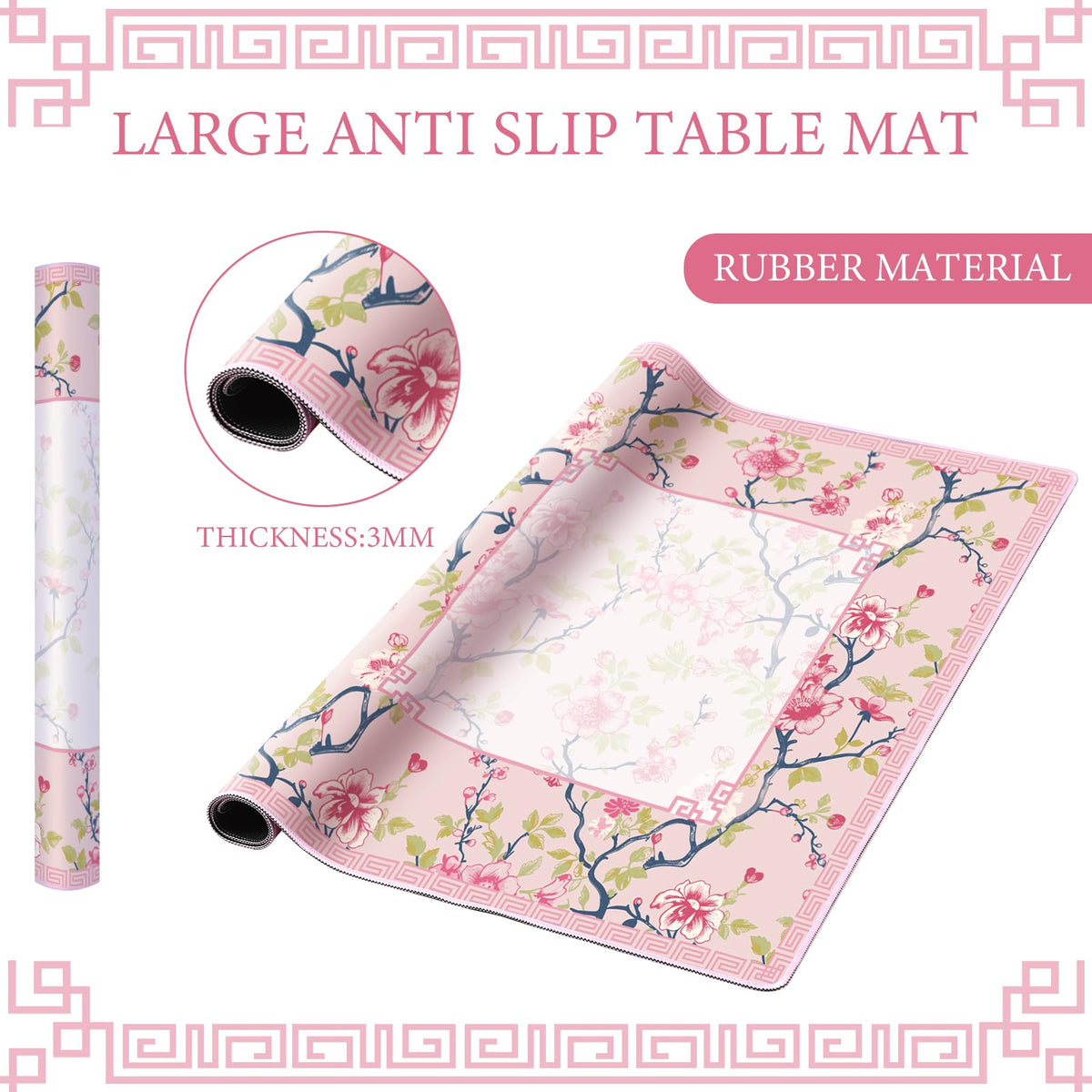 Sonwyoung chinoiserie mahjong mat 80x80 cm fits most tables beautifully.