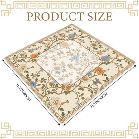 Sonwyoung chinoiserie mahjong mat beige white design enhances table aesthetics